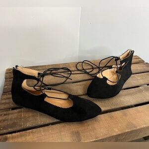 Twisted | Tie Up Ballerina Flat